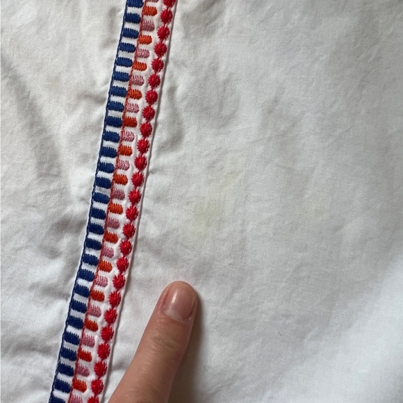 Boden Embroidered Peasant Blouse 100% Cotton Size 6 medium - Picture 8 of 8